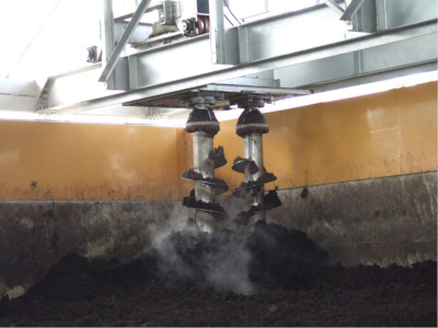 良好な温度上昇・堆肥化を促進｜高容積の撹拌機